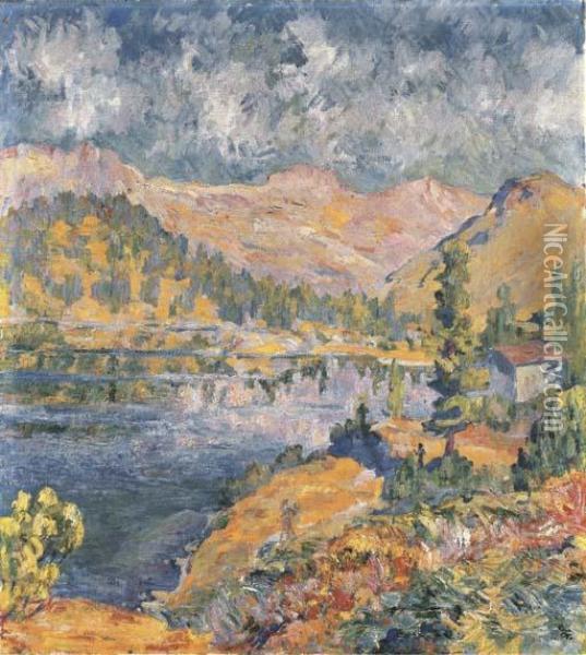 Lago Di Cavloccio Oil Painting - Giovanni Giacometti