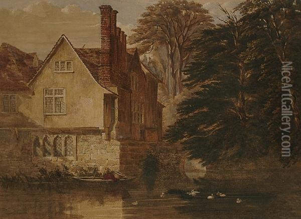 Igtham Mote Oil Painting - James Duffield Harding