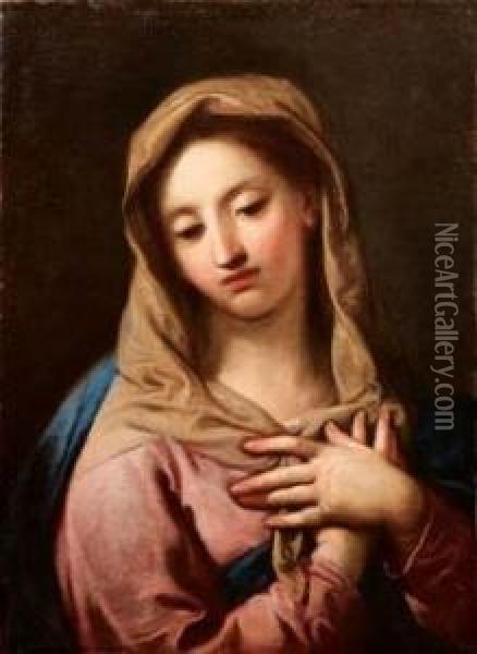 Madonna Oil Painting - Gregorio Lazzarini