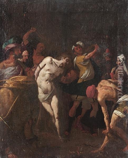The Flagellation Oil Painting - Melchiorre Gherardini Il Ceranino