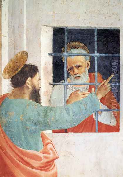 St. Peter Visited In Jail By St. Paul Oil Painting - Filippino Lippi