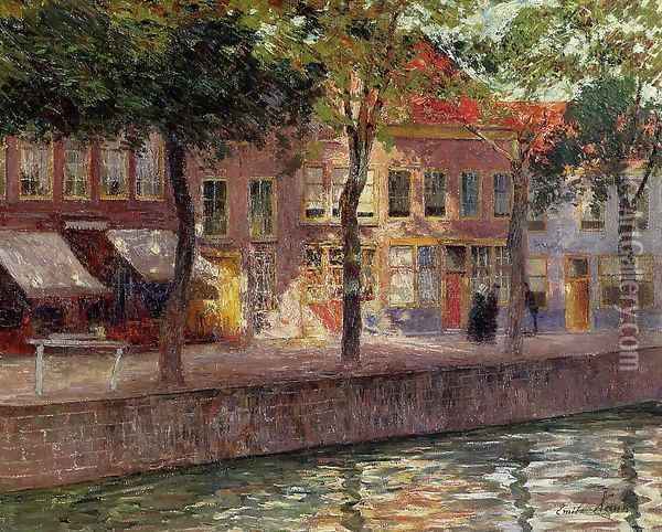 Canal in Zeeland 1896-1899 Oil Painting - Emile Claus