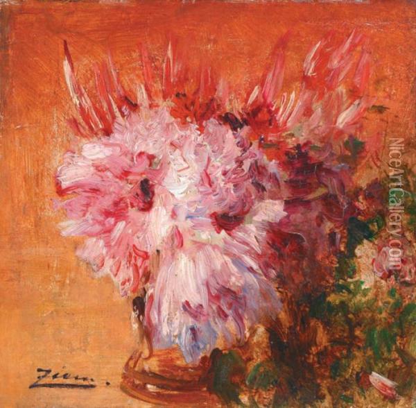 Bouquet De Chrysanthemes Oil Painting - Felix Ziem