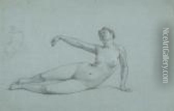Female Academic Nude Oil Painting - William-Adolphe Bouguereau
