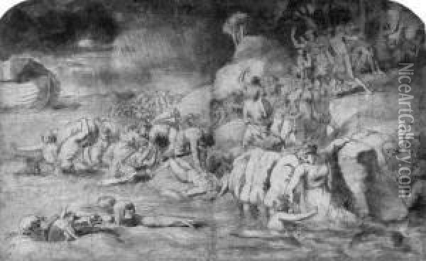 The Flood Oil Painting - Luigi Sabatelli