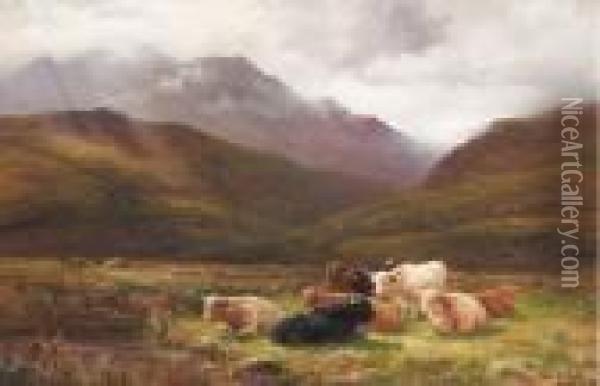 Pasture In Glen Falloch Perthshire Oil Painting - Louis Bosworth Hurt
