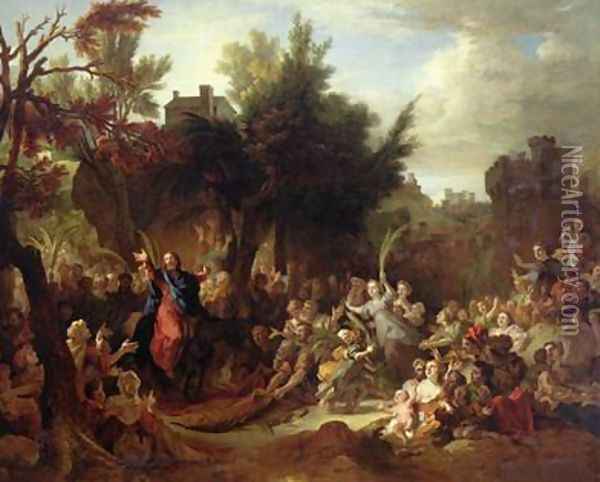 The Entry of Christ into Jerusalem Oil Painting - Nicolas de Largilliere