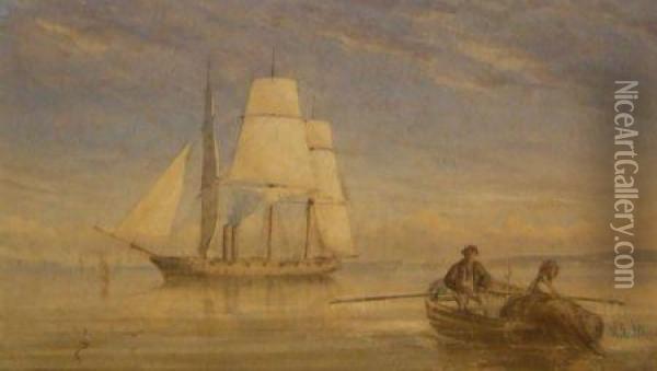 Steam And Sail Oil Painting - William Edward Atkins