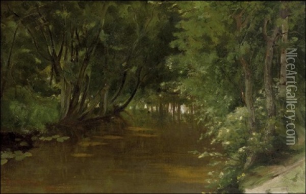Metsalampi Oil Painting - Sigfrid August Keinanen