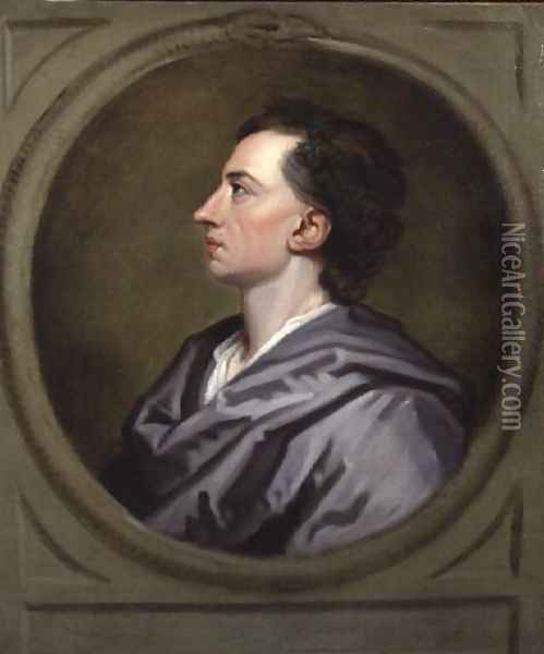Portrait of Alexander Pope 2 Oil Painting - Sir Godfrey Kneller