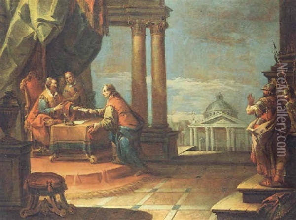 Episodio Storico Oil Painting - Jacopo di Paolo Marieschi