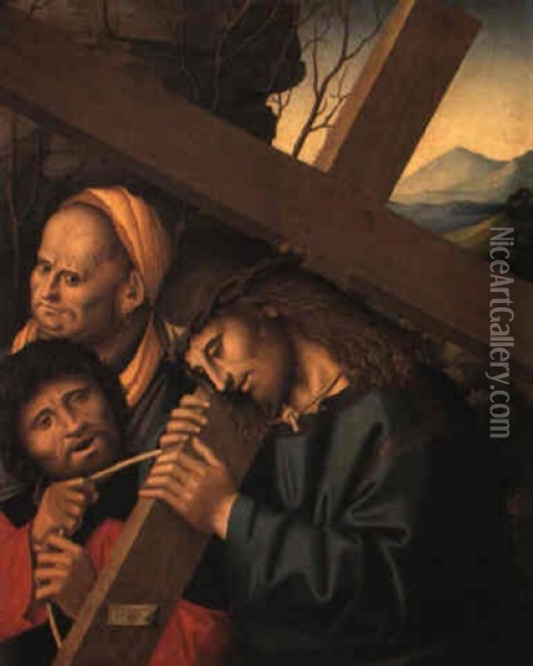 Cristo Portacroce Oil Painting - Marco Palmezzano