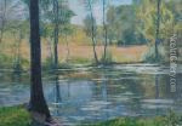 Reka V Krajine Oil Painting - Alois Kalvoda