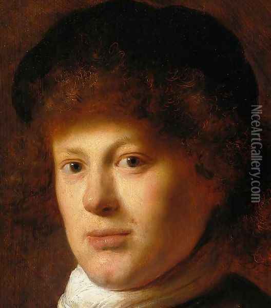Portrait of Rembrandt [detail #1] Oil Painting - Jan Lievens