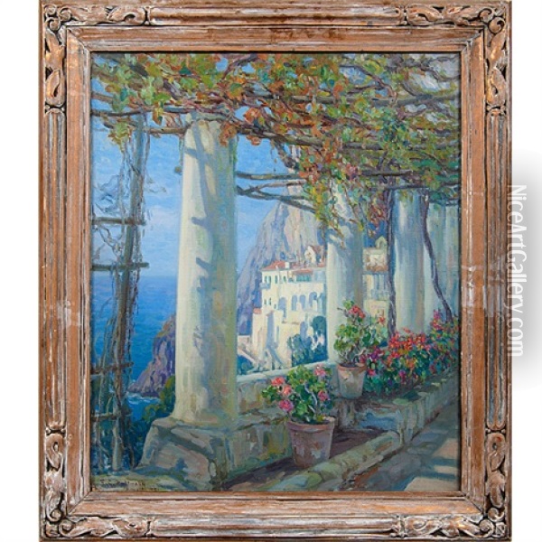 Amalfi Oil Painting - Frederick Carl Gottwald