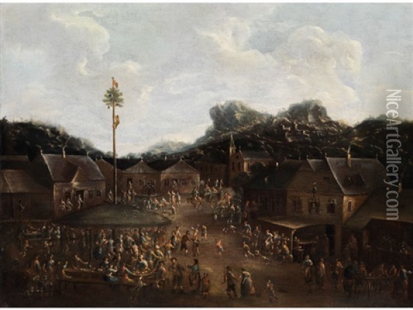 Bauernfest Mit Reicher Figurenstaffage Oil Painting - Pieter Bout