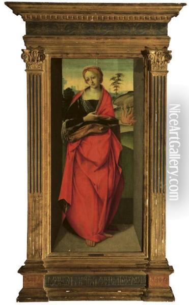 An Allegorical Figure Of Faith Oil Painting - Michelangelo Di Pietro Mencherini
