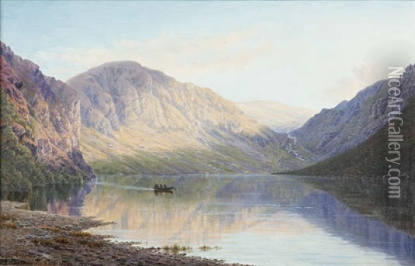 An Irish Lough Oil Painting - Bartholomew Colles Watkins