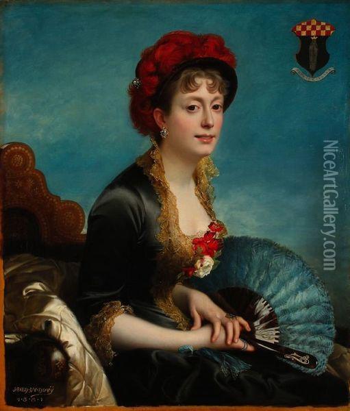 Portrait De Caroline Du Nouy Oil Painting - Jean-Jules-Antoine Lecomte du Nouy