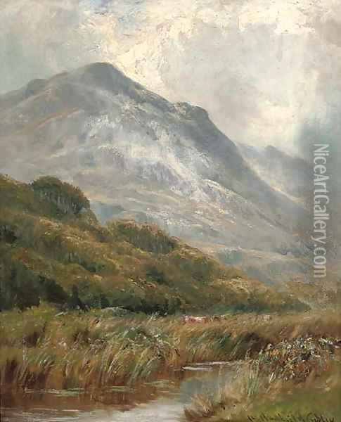 Morning mists, Barmouth Oil Painting - Henry Hadfield Cubley