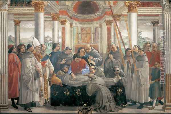Obsequies of St. Francis Oil Painting - Domenico Ghirlandaio