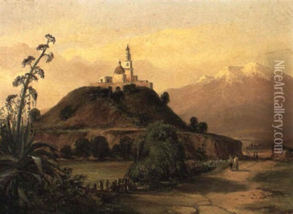 Pyramide De Cholula Au Mexique Oil Painting - Jean Baptiste Louis (Baron Gros) Gros