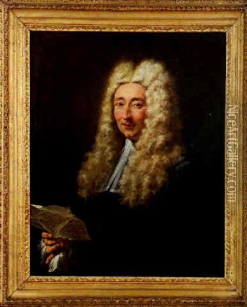 Portrait D'un Magistrat Oil Painting - Jean Restout the Younger