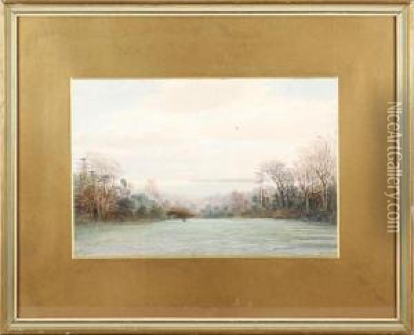 Wiseman's Wood, A Heathland Landscape Oil Painting - Adolf Fischer-Gurig
