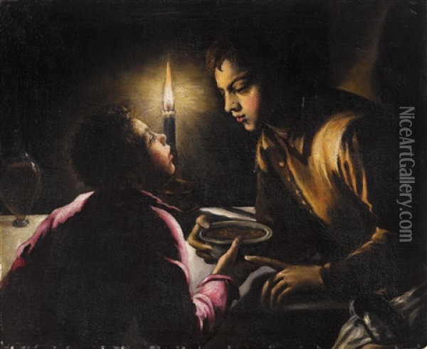 Esau Verkauft Jakob Sein Erstgeburtsrecht Oil Painting - Jacopo dal Ponte Bassano