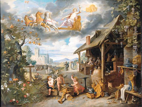 Children of the planet Sun Oil Painting - Jan Brueghel the Younger