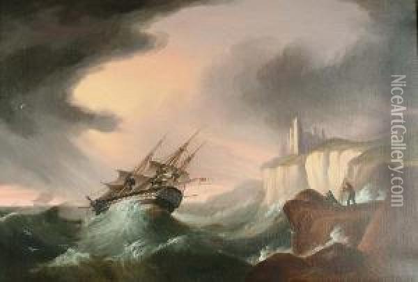 A Narrow Escape Oil Painting - John Warkup Swift