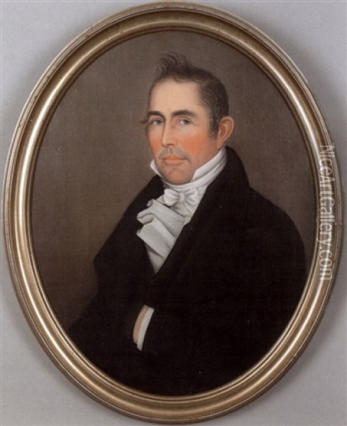 Portrait Of Garret Dubois Oil Painting - Ammi Phillips