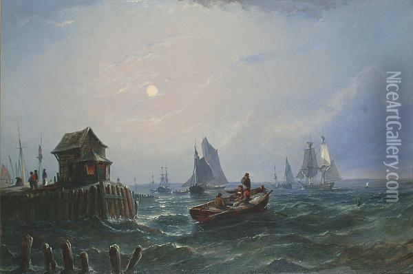 Heading Out At Dawn. Oil Painting - William Adolphu Knell