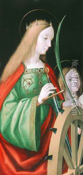 St. Catherine Oil Painting - Andrea Solari
