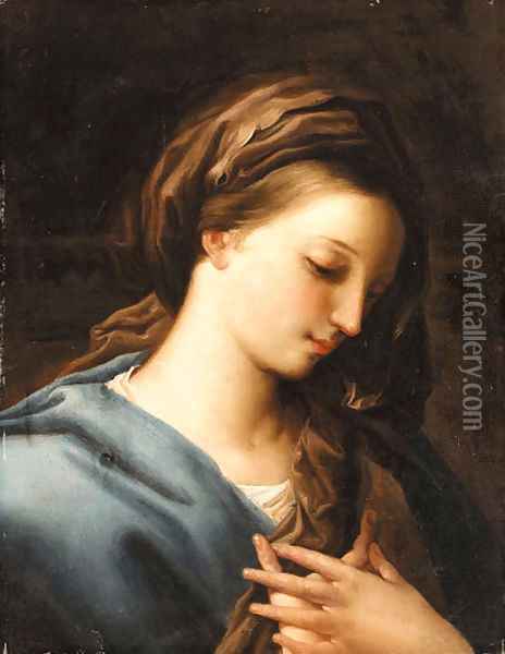 The Madonna Annunciate Oil Painting - Pompeo Gerolamo Batoni