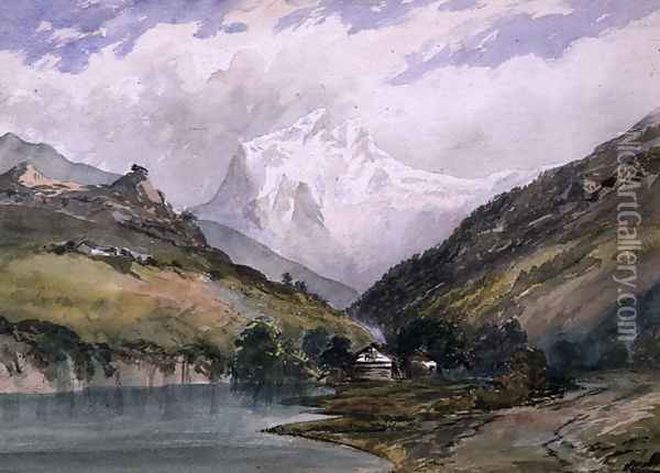 Wetterhorn, Bernese Oberland Oil Painting - William Callow