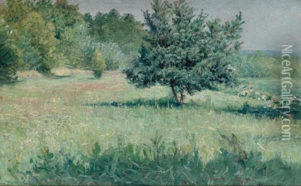 Forsommar, Fontainebleau Oil Painting - Anshelm Schultzberg