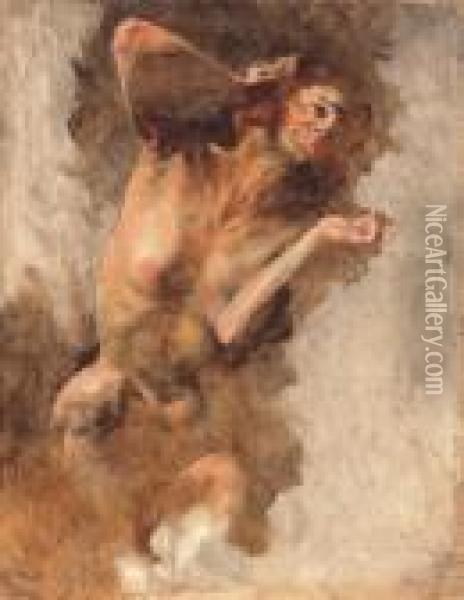 Female Nude Oil Painting - Bertalan Karlovszky