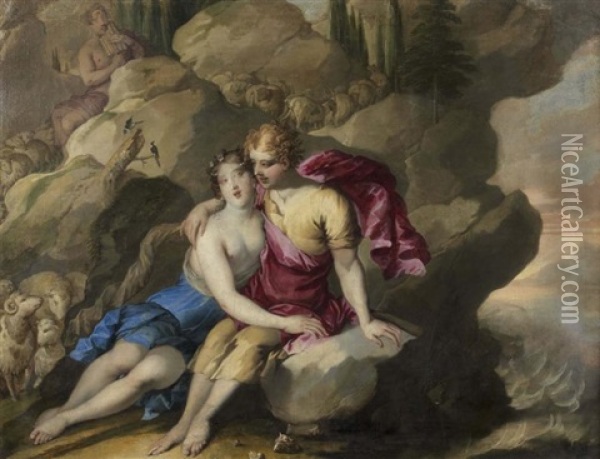 Acis Et Galatee Surpris Par Polypheme Oil Painting - Isaac Moillon