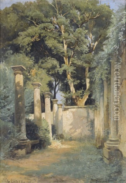 Villa Lante Oil Painting - Edmund Kanoldt