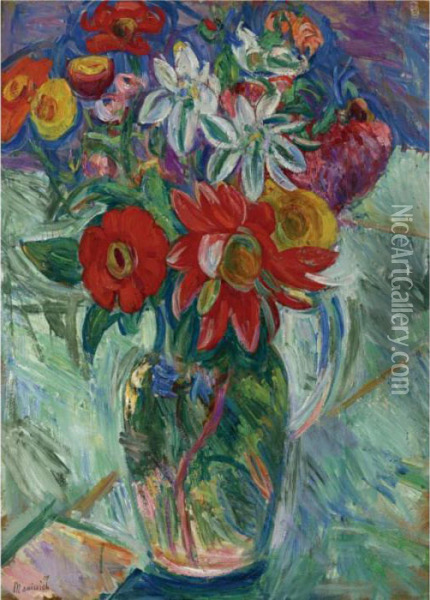 Flowers Oil Painting - Abraham Manievich