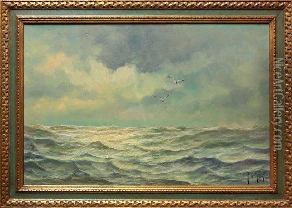 Seascape Oil Painting - Jan Hendrick van Grootvelt