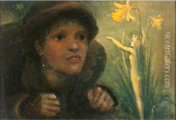 The Flower Spirit Oil Painting - George William, A.E. Russell