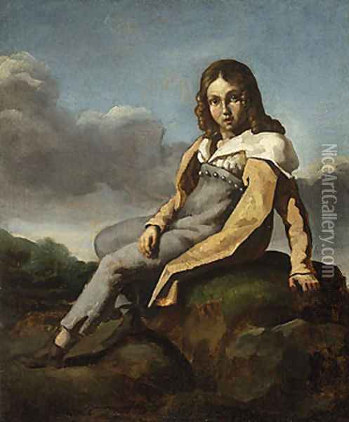 Alfred Dedreux as a Child Oil Painting - Theodore Gericault