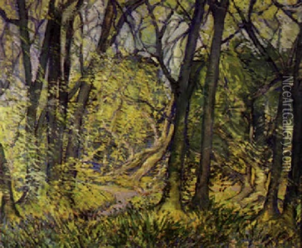 In The Woods Oil Painting - Frank Morgan O'Brien