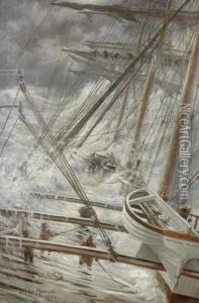 Caught In A Cyclone: The Oil Painting - Marshall John Miller