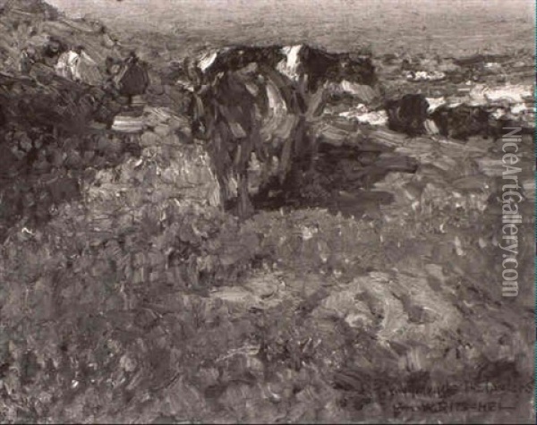 Cows Near The Shore Oil Painting - William Ritschel