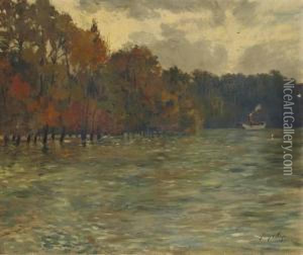 L'innondation Oil Painting - Georges-Victor Hugo