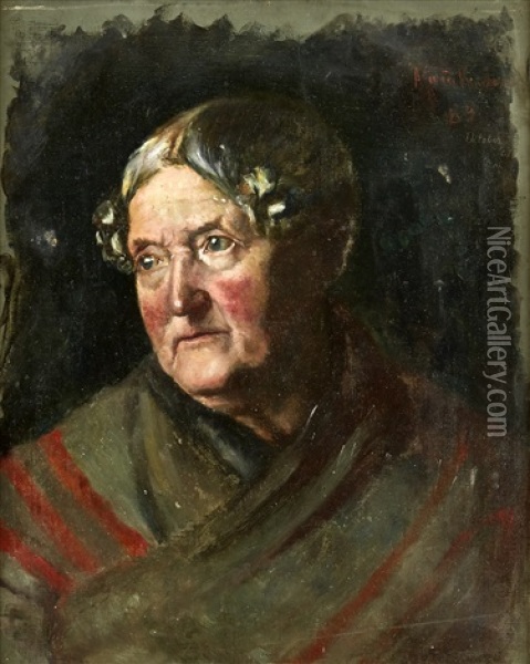 Portratt Forestallande Mutti Knudsen Oil Painting - Marie Kroyer