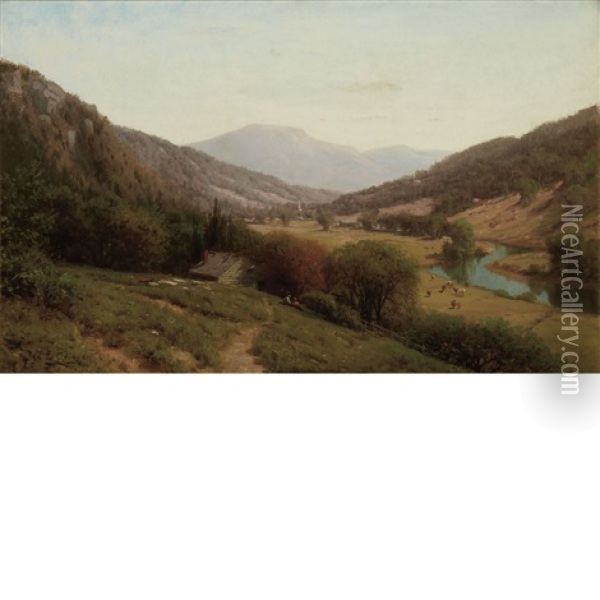 Mountain Landscape Oil Painting - George Lafayette Clough